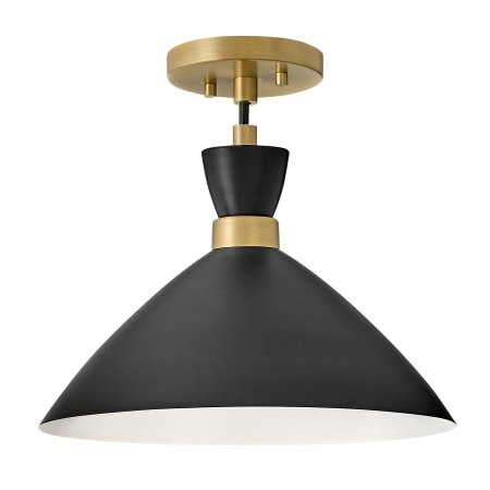 A large image of the Lark 83257 Semi-flush BK-HB