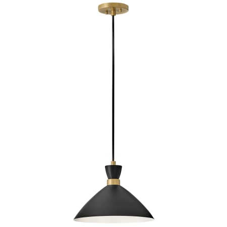A large image of the Lark 83257 Pendant with Canopy BK-HB