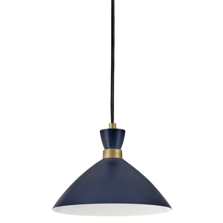 A large image of the Lark 83257 Matte Navy / Heritage Brass