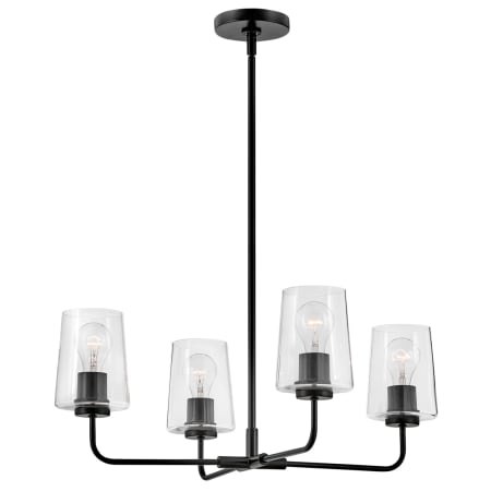 A large image of the Lark 83454 Chandelier with Canopy - BK