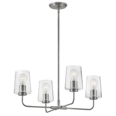 A large image of the Lark 83454 Chandelier with Canopy - BN