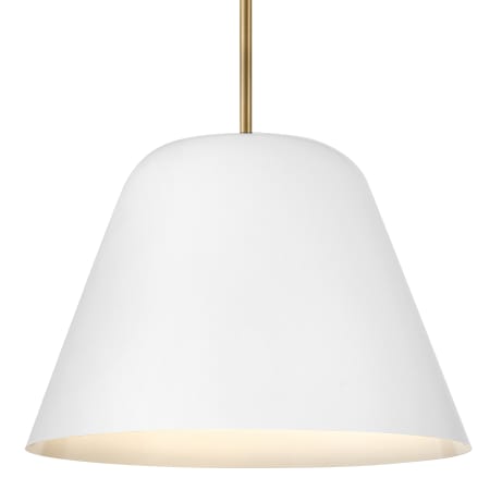 A large image of the Lark 83707 Lacquered Brass / Matte White