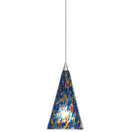 A large image of the LBL Lighting Cone II Multicolor 2-Circuit Rail Satin Nickel