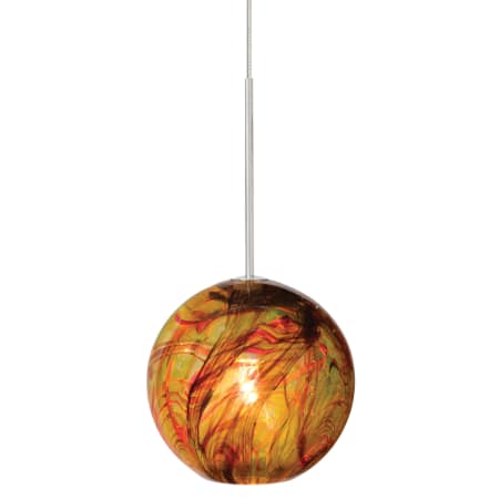 A large image of the LBL Lighting Paperweight Amber Monopoint Bronze