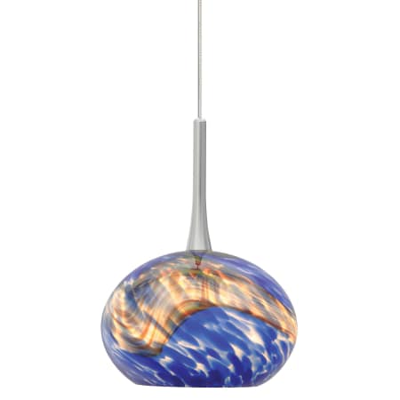 A large image of the LBL Lighting Neptune I Blue 50W Monopoint Bronze