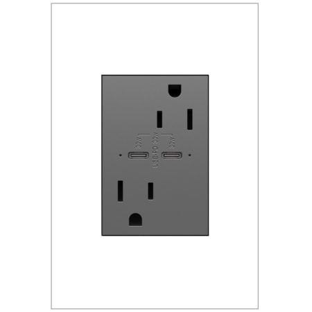 A large image of the Legrand ARTRUSB15PD304 Magnesium