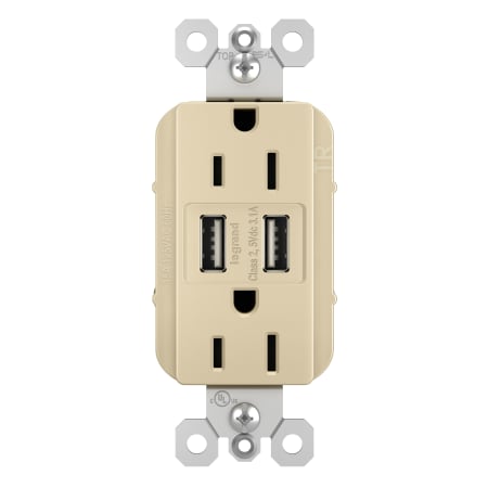 A large image of the Legrand TM826USB Ivory