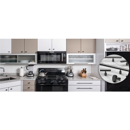 A large image of the Lews Hardware 716-2RB Black Stainless