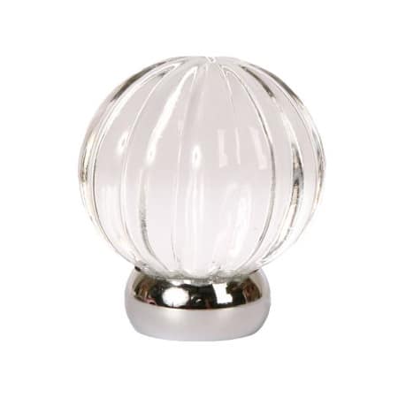 A large image of the Lews Hardware 58-114MEG Transparent Clear / Polished Chrome