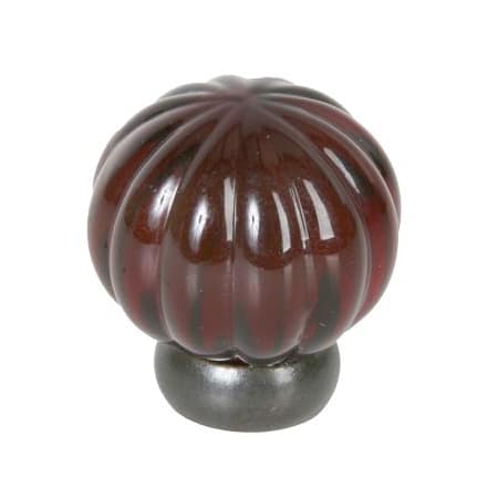 A large image of the Lews Hardware 58-114MEG Transparent Ruby Red / Oil Rubbed Bronze
