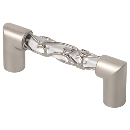 A large image of the Liberty Hardware P16310C Satin Nickel and Clear