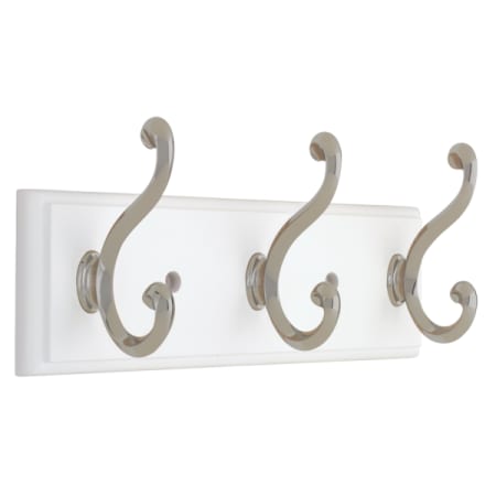 A large image of the Liberty Hardware 129854 Flat White and Satin Nickel