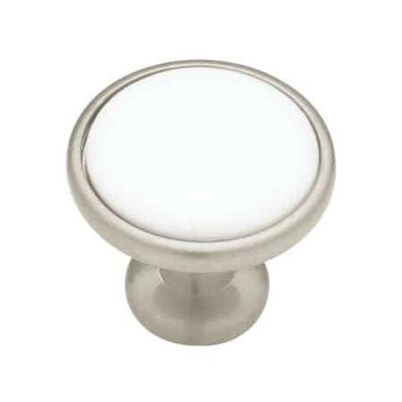 A large image of the Liberty Hardware P50162V Satin Nickel / White