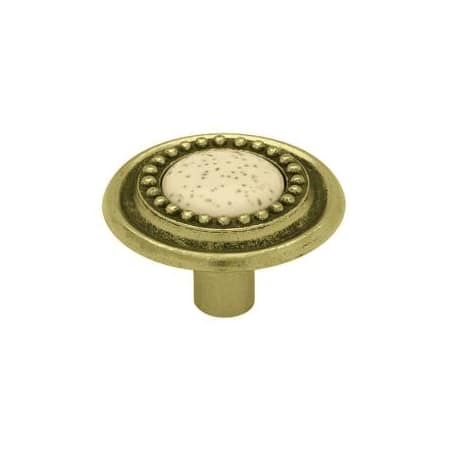 A large image of the Liberty Hardware P50171H-C Antique Brass and Oatmeal