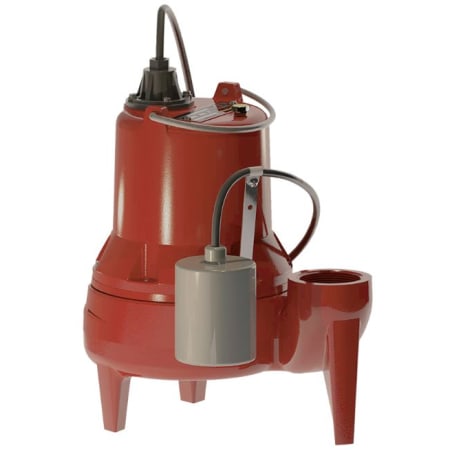 A large image of the Liberty Pumps LE41LP Cast Iron/Red