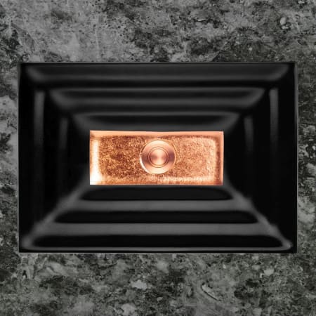 A large image of the Linkasink AG03A Black Glass with Copper