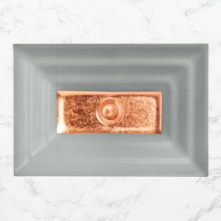 A large image of the Linkasink AG03B Gray Glass with Copper