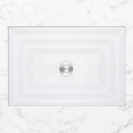 A large image of the Linkasink AG14A-01 White Glass