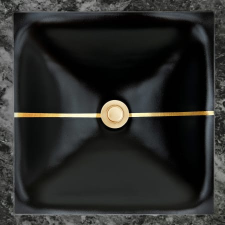 A large image of the Linkasink AG15E-04 Black with Gold Stripe