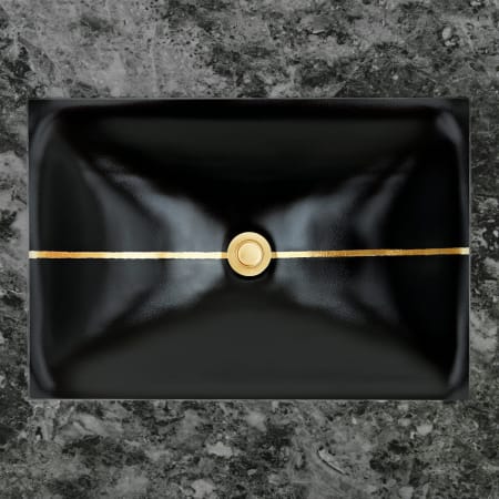 A large image of the Linkasink AG16B-04 Black with Brass River
