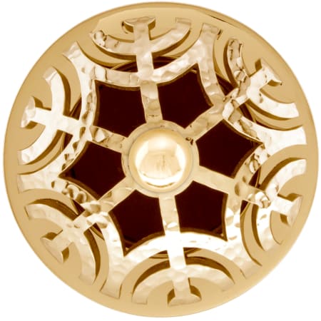 A large image of the Linkasink D011-SCR01-N Polished Hammered Brass Coated
