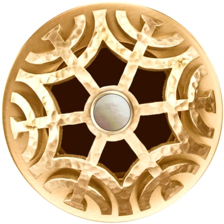 A large image of the Linkasink D011-SCR02-O Satin Hammered Brass Coated
