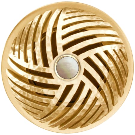 A large image of the Linkasink D013-SCR02-O Satin Hammered Brass Coated