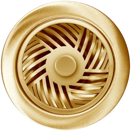 A large image of the Linkasink D073 Satin Smooth Brass Coated