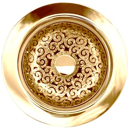 A large image of the Linkasink D076 Polished Hammered Brass Coated