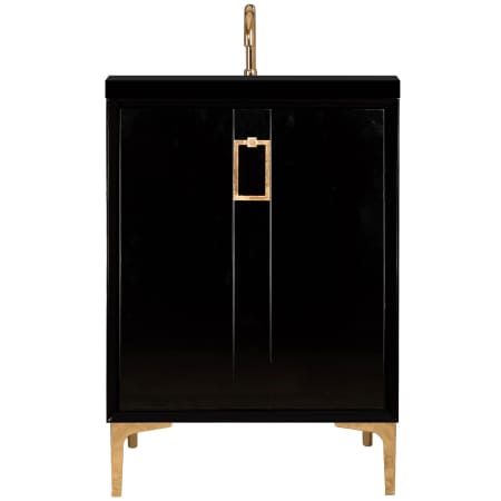 A large image of the Linkasink VAN24-008 Black / Polished Brass