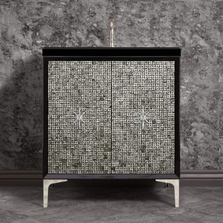 A large image of the Linkasink VAN30-028 Black with Polished Nickel