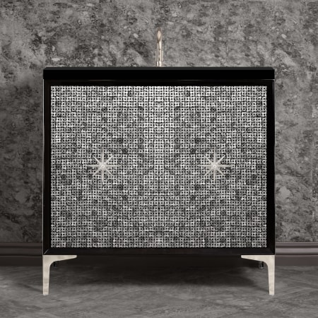 A large image of the Linkasink VAN36-028 Black with Polished Nickel