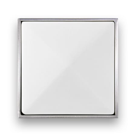 A large image of the Linkasink VH006-01 Satin Nickel with White Prism Glass