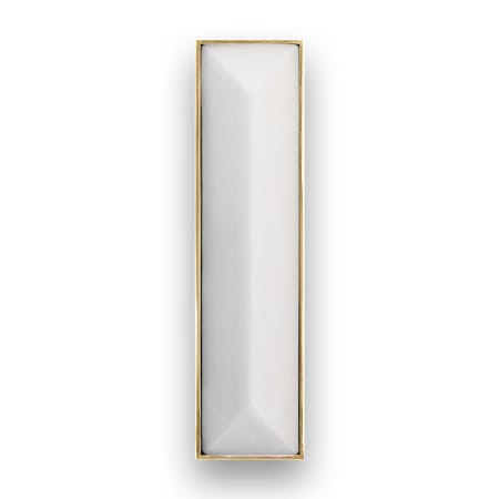 A large image of the Linkasink VH007-01 Polished Brass with White Prism Glass