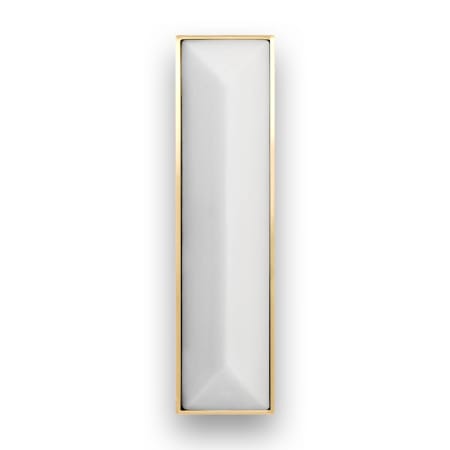 A large image of the Linkasink VH007-01 Satin Brass with White Prism Glass