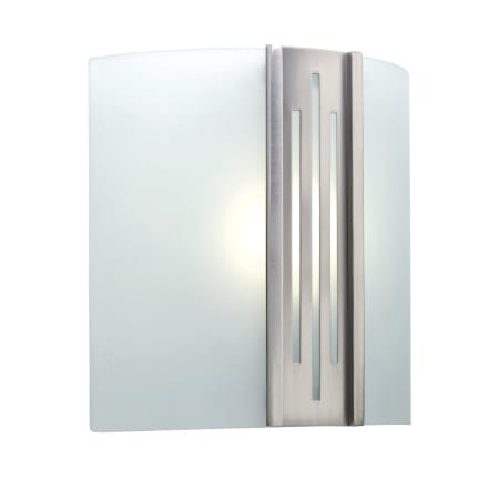 A large image of the Lite Source LS-1198 Polished Steel / Frosted Glass