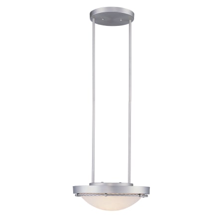 A large image of the Lite Source LS-1831 Satin Steel / Cloud Glass
