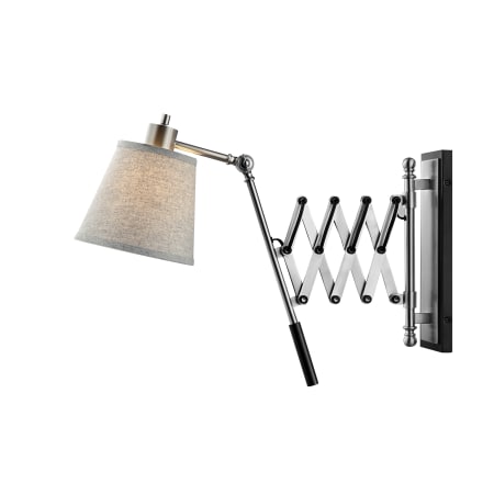 A large image of the Lite Source LS-16145 Brushed Nickel / Black