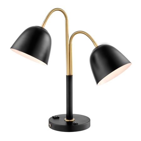 A large image of the Lite Source LS-23742 Antique Brass / Black