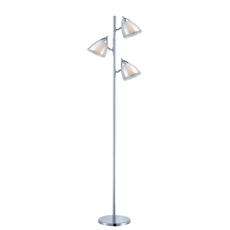 A large image of the Lite Source LS-81615A Chrome with White Shade