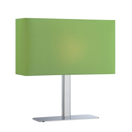 A large image of the Lite Source LS-21797 Chrome / Green Shade