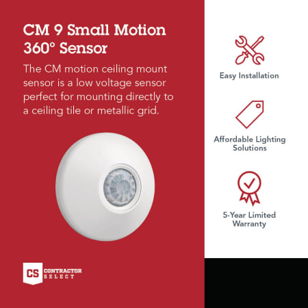 A large image of the Lithonia Lighting CM 9 Infographic