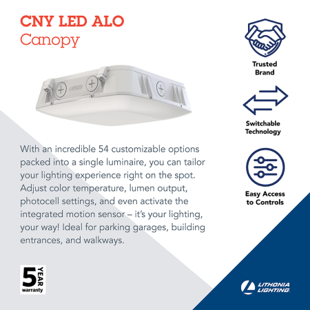 A large image of the Lithonia Lighting CNY LED ALO SWW2 UVOLT PE PIR M2 Alternate Image