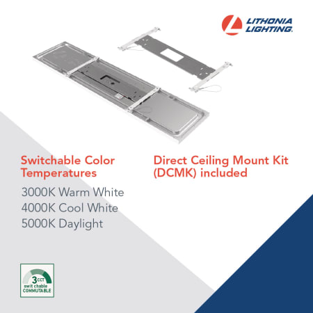 A large image of the Lithonia Lighting CPANL 1X4 40LM SWW7 120 TD DCMK Infographic