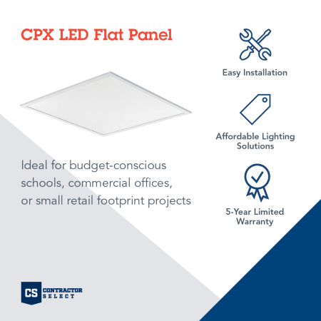 A large image of the Lithonia Lighting CPX 2X2 ALO7 SWW7 CP4 Alternate Image