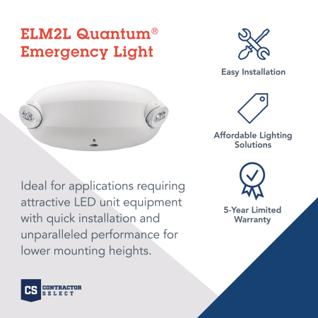 A large image of the Lithonia Lighting ELM2L M12 Infographic