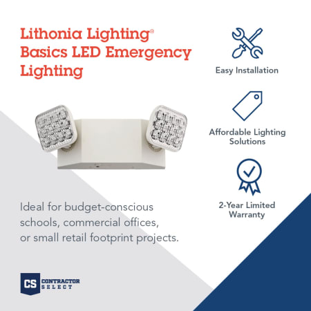 A large image of the Lithonia Lighting EU2C M6 Infographic