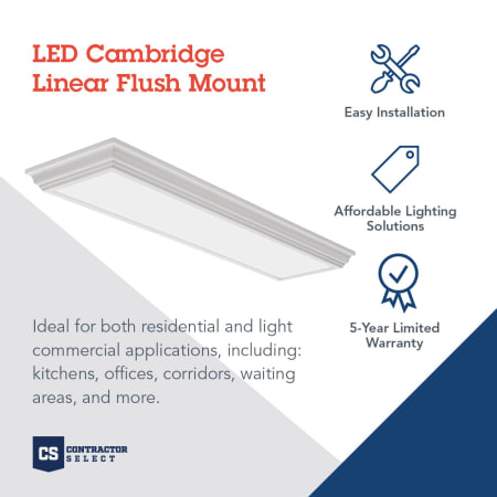 A large image of the Lithonia Lighting FMFL 30840 CAML WH Infographic