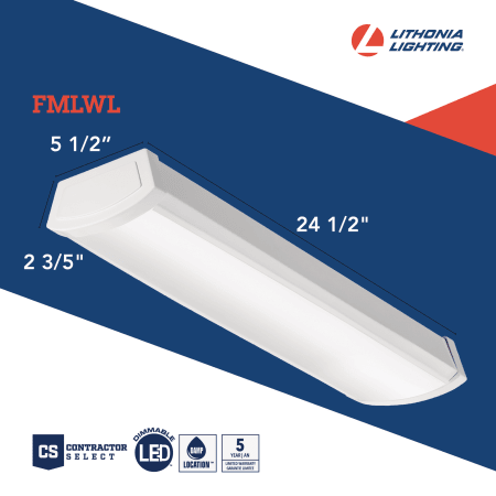 A large image of the Lithonia Lighting FMLWL 24 840 Infographic