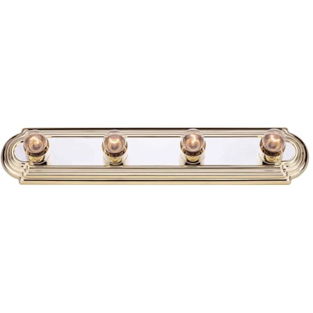 Polished Brass Backplate Livex Lighting 1144-25 Basics 4-Light Bath Light